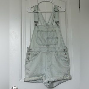 Free People Ziggy Short Overalls in Bleach Bloom Medium